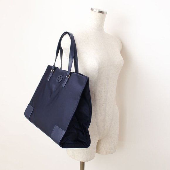 Tory Burch Ella Nylon Tote Bag—Navy - Picture 5 of 5